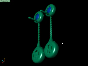 cluster earrings02 3D Print Model