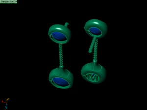 cluster earrings02 3D Print Model