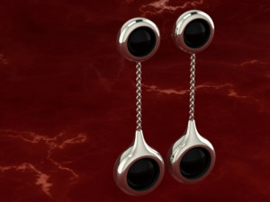 cluster earrings02 Model Cetak 3D