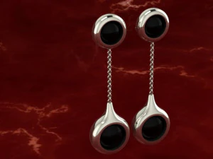 cluster earrings02 3D Print Model