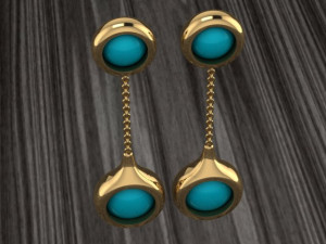 cluster earrings02 Model Cetak 3D