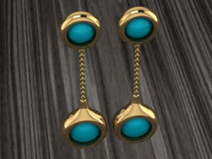 cluster earrings02 3D Print Model