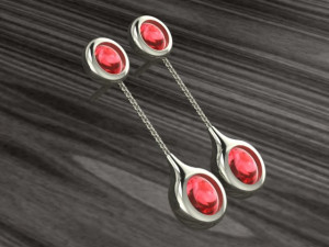 cluster earrings02 Model Cetak 3D