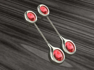 cluster earrings02 3D Print Model