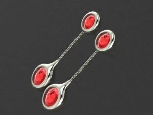 cluster earrings02 3D Print Model