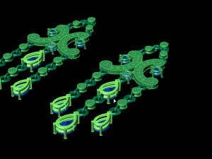 クラスターイヤリング 3Dプリントモデル