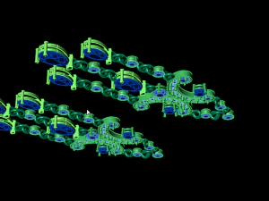 クラスターイヤリング 3Dプリントモデル