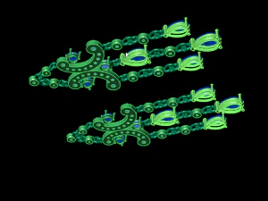 クラスターイヤリング 3Dプリントモデル