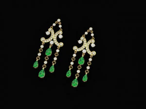 クラスターイヤリング 3Dプリントモデル