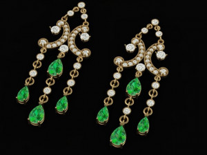 cluster earring 3D Baskı Modeli