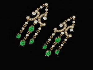 クラスターイヤリング 3Dプリントモデル