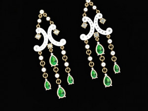 cluster earring 3D Baskı Modeli