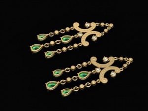 cluster earring 3D Baskı Modeli