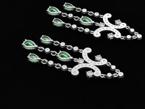 cluster earring 3D Baskı Modeli