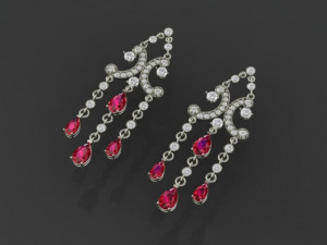 cluster earring 3D Baskı Modeli
