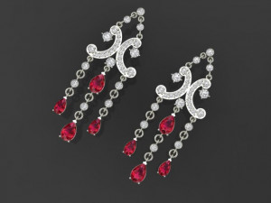 cluster earring 3D Baskı Modeli