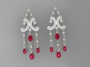 cluster earring 3D Baskı Modeli