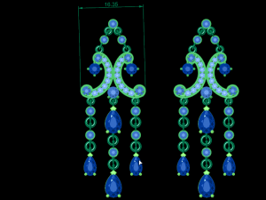 cluster earring 3D Baskı Modeli