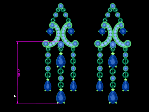 cluster earring 3D Baskı Modeli