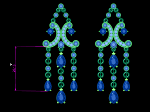 cluster earring 3D Baskı Modeli