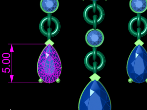 cluster earring 3D Baskı Modeli