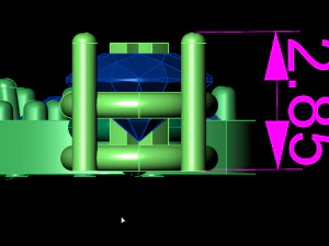 クラスターイヤリング 3Dプリントモデル