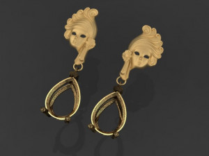 mask earring 3D Print Model