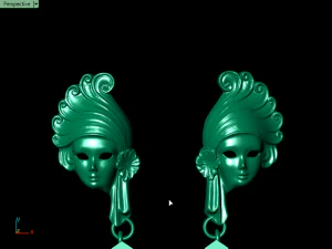 mask earring 3D Print Model