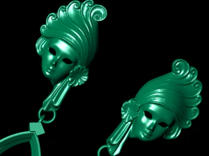 mask earring 3D Print Model