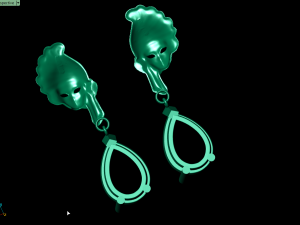 mask earring 3D Baskı Modeli