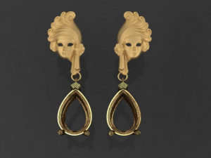 mask earring 3D Baskı Modeli