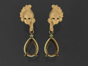 mask earring 3D Print Model