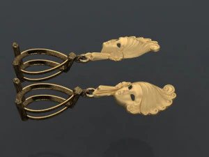 mask earring 3D Print Model