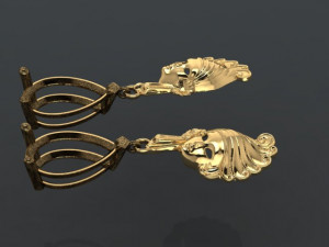 mask earring 3D Baskı Modeli
