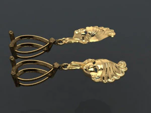 mask earring 3D Print Model