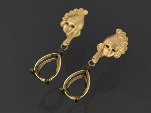 mask earring 3D Baskı Modeli