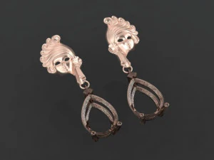 mask earring 3D Print Model