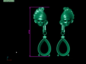mask earring 3D Print Model