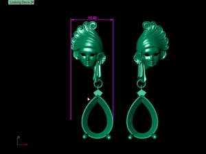 mask earring 3D Print Model