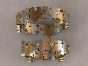pazzle set ring 3Dプリントモデル