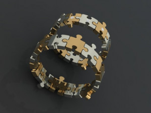 pazzle set ring 3Dプリントモデル