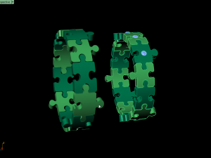 pazzle set ring 3Dプリントモデル