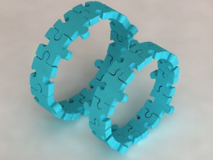 pazzle set ring 3Dプリントモデル