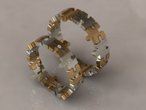 pazzle set ring 3Dプリントモデル