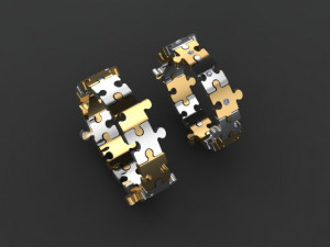 pazzle set ring 3Dプリントモデル