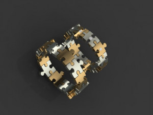 pazzle set ring 3Dプリントモデル