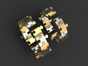 pazzle set ring 3Dプリントモデル