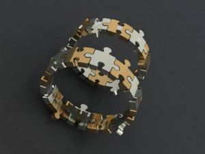 pazzle set ring 3Dプリントモデル
