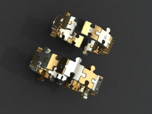 pazzle set ring 3Dプリントモデル