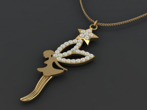 angel medal 3D Print Model